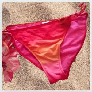 Pink orangy ombre bikini bottom